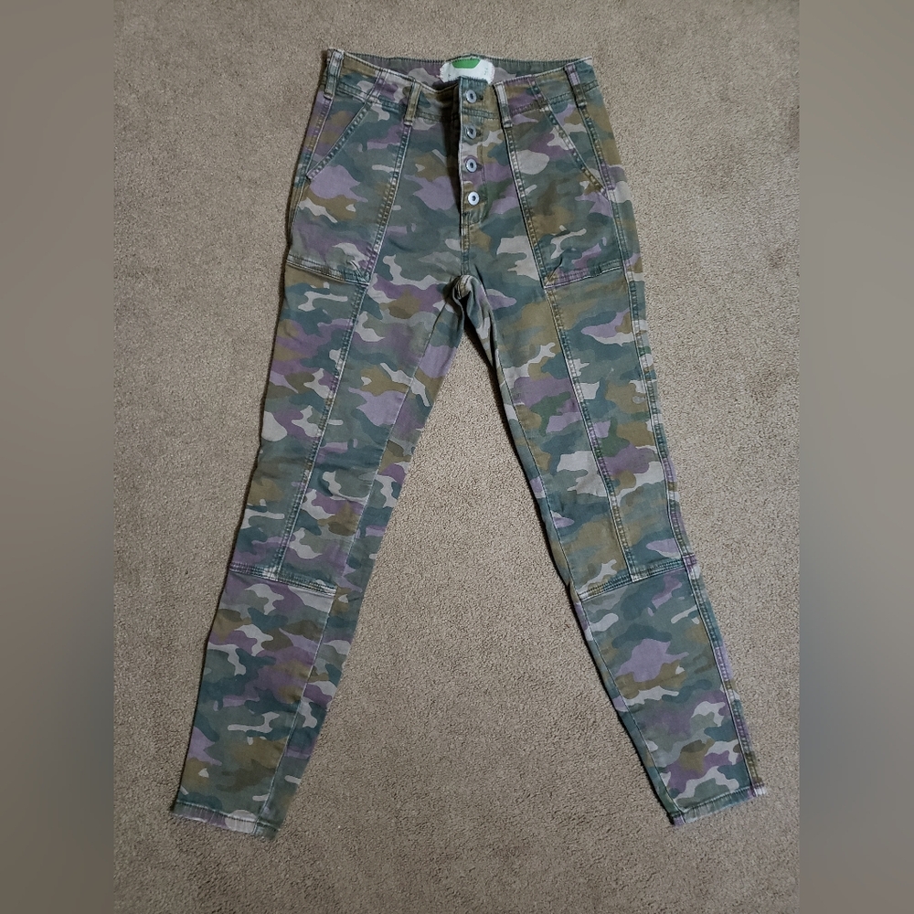 Anthropologie Utility Style Camo Button-Fly Jefferson Slim